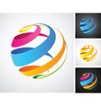 spiral globe icon vector image