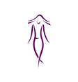 woman silhouette logo vector image