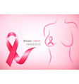 breast cancer pink background - an awareness vector image vector image