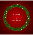 christmas wreath vector image