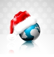 on a christmas theme with globe vector image vector image