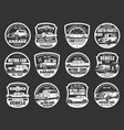 retro cars service motor show symbols vector image