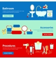 bathroom banner set vector image vector image