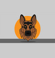 german shepherd gsd dog vector image vector image