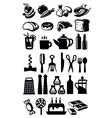 kitchen icons vector image vector image