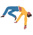 male character falling down or dancing break style vector image