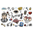 psychology science symbols psychologist online vector image