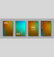 set of abstract bright colors minimal cover design vector image