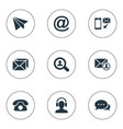 set of simple connect icons vector image