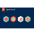 sports flat icons set vector image vector image
