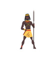 black native man of african tribe weraing vector image