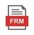 frm file document icon vector image