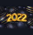 happy new year 2022 background vector image vector image