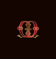 luxury letter m decoration logo design concept vector image