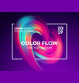 modern colorful flow poster wave liquid shape vector image vector image