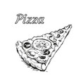 pizza slice isolated vector image