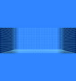 blue and white 3d digital one point perspective vector image