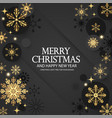 elegant christmas background with gold shining vector image