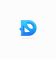 letter d colorful realistic template vector image vector image
