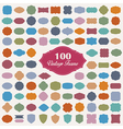 set of 100 colourful vintage frame vector image vector image