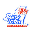 new york state 4th july independence day vector image