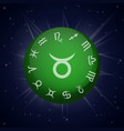 taurus zodiac sign vector image