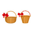 bow baskets realistic set vector image