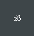 cycling symbol isolated bike on a dark vector image vector image