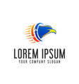 eagle head logo fast moving design concept vector image vector image