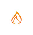 fire flame logo vector image