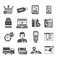 online icon black set vector image