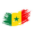 senegalese flag grunge brush background vector image