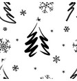 6 christmas tree snowflakes christmas seamless vector image vector image