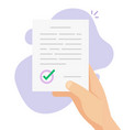 approved agreement paper document signed vector image