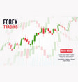background with stock market candlesticks chart vector image