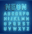 realistic neon font with wires and console vector image