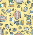 tea cups seamless pattern vector image