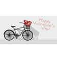 valentines day and bicycle vector image vector image