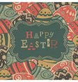 vintage easter gtreetings vector image vector image