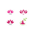 yoga logo template vector image
