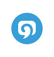 abstract chat bubble logo icon communication vector image