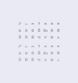 transportation icons set vector image vector image