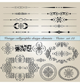 vintage calligraphic design elements vector image