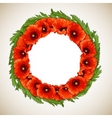 wreath of poppies vector image