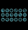 3d abstract circle line figures spheres with dots vector image vector image