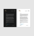 business letterhead mockup vector image