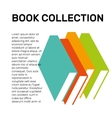 isolated colorful books collection logo vector image vector image