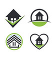 Real estate logo sethouse rent icon sweet home vector image Real estate logo sethouse rent icon sweet home