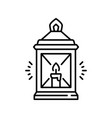 candle lantern christmas thin line icon or sign vector image