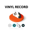 vinyl record icon in different style vector image